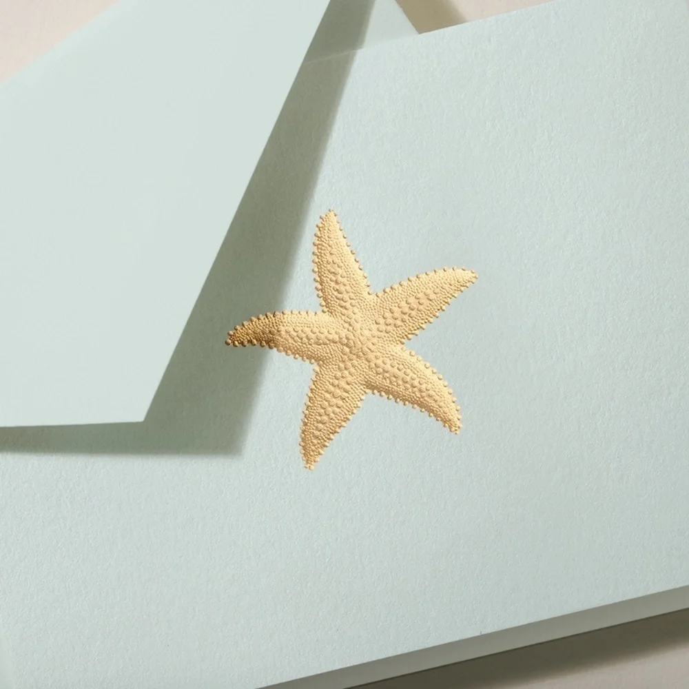 NEW Crane Engraved Starfish Notecards with Envelopes, Box of 10